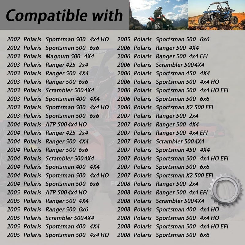 XTPTFABS 3084882 Engine Crankshaft Cam Chain Gear Compatible with Polaris 500 Engine CRANKSHAFT CAM Chain Gear,FITS All 1997-2013 Polaris Sportsman Ranger 500.Except Predator and Outlaw - Image 3